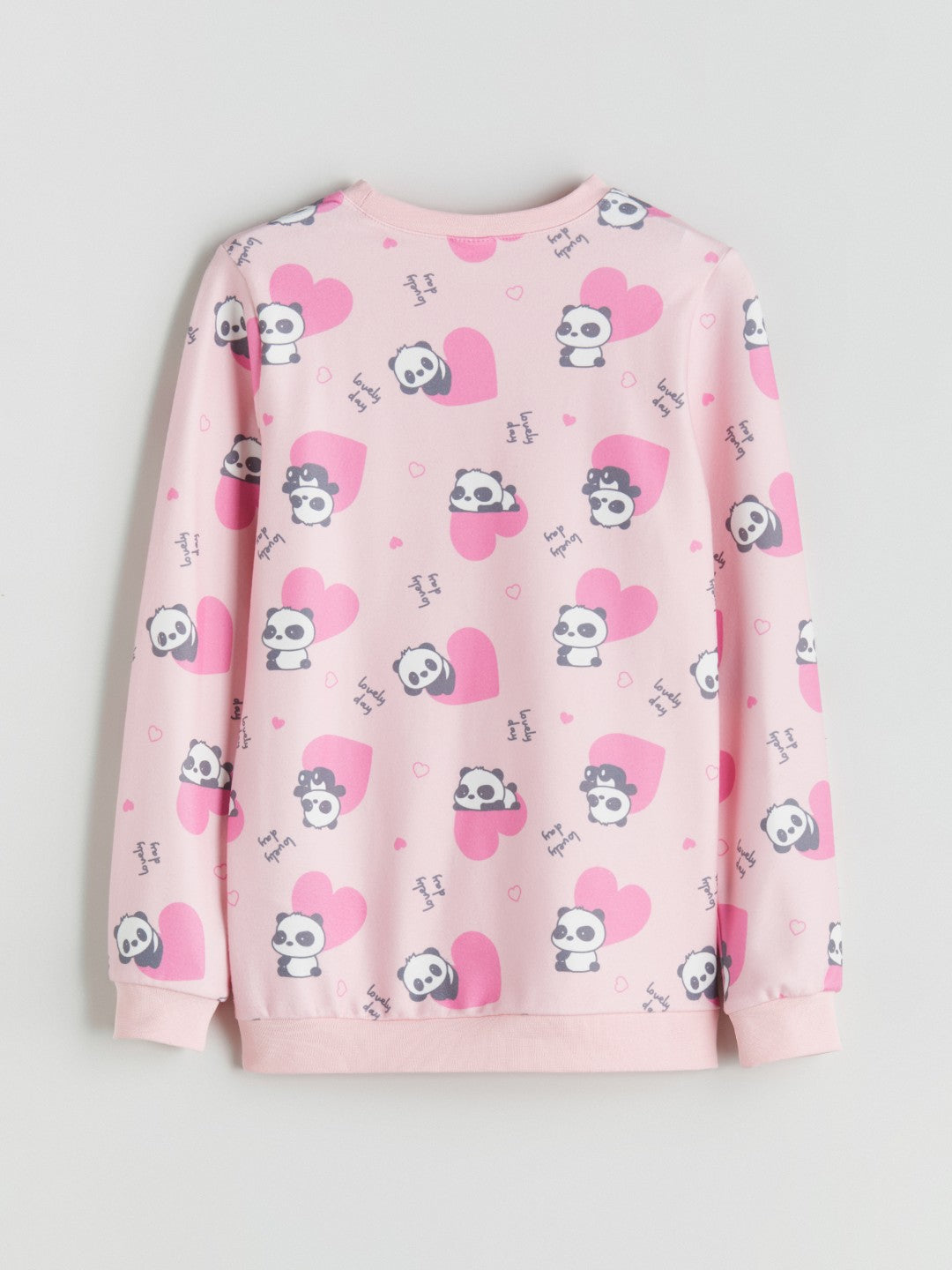 LCW Kids Crew Neck Printed Girls Pyjama Set