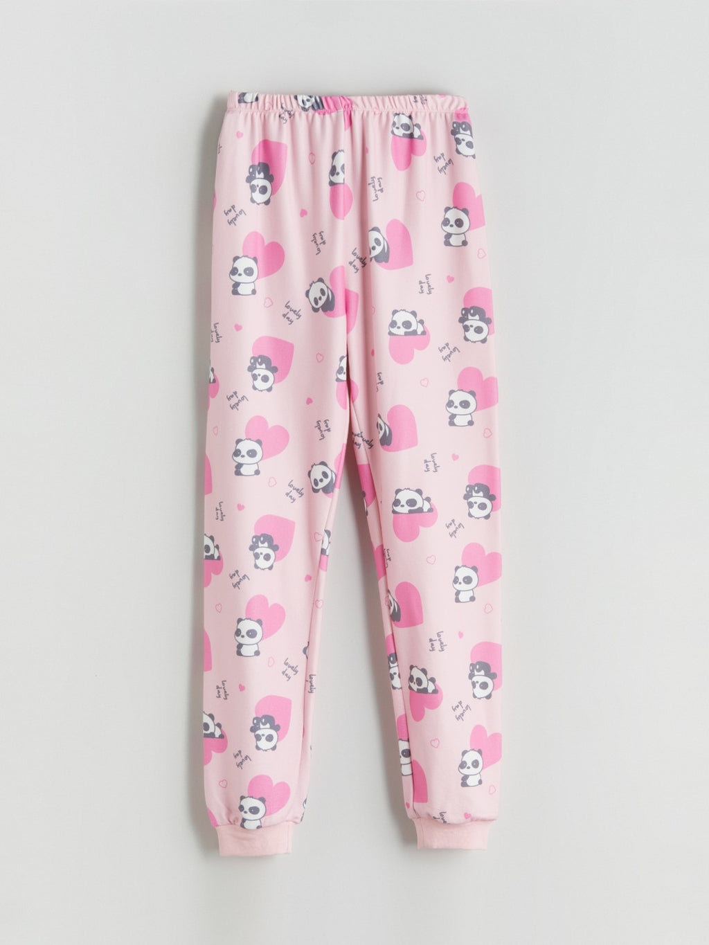 LCW Kids Crew Neck Printed Girls Pyjama Set