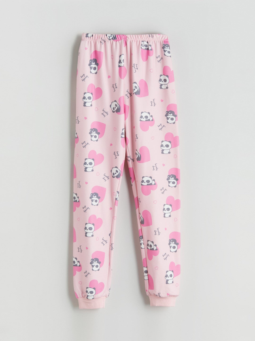 LCW Kids Crew Neck Printed Girls Pyjama Set