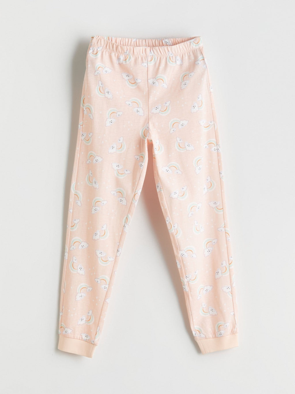 LCW Kids Ecru Crew Neck Girls Pajama Set