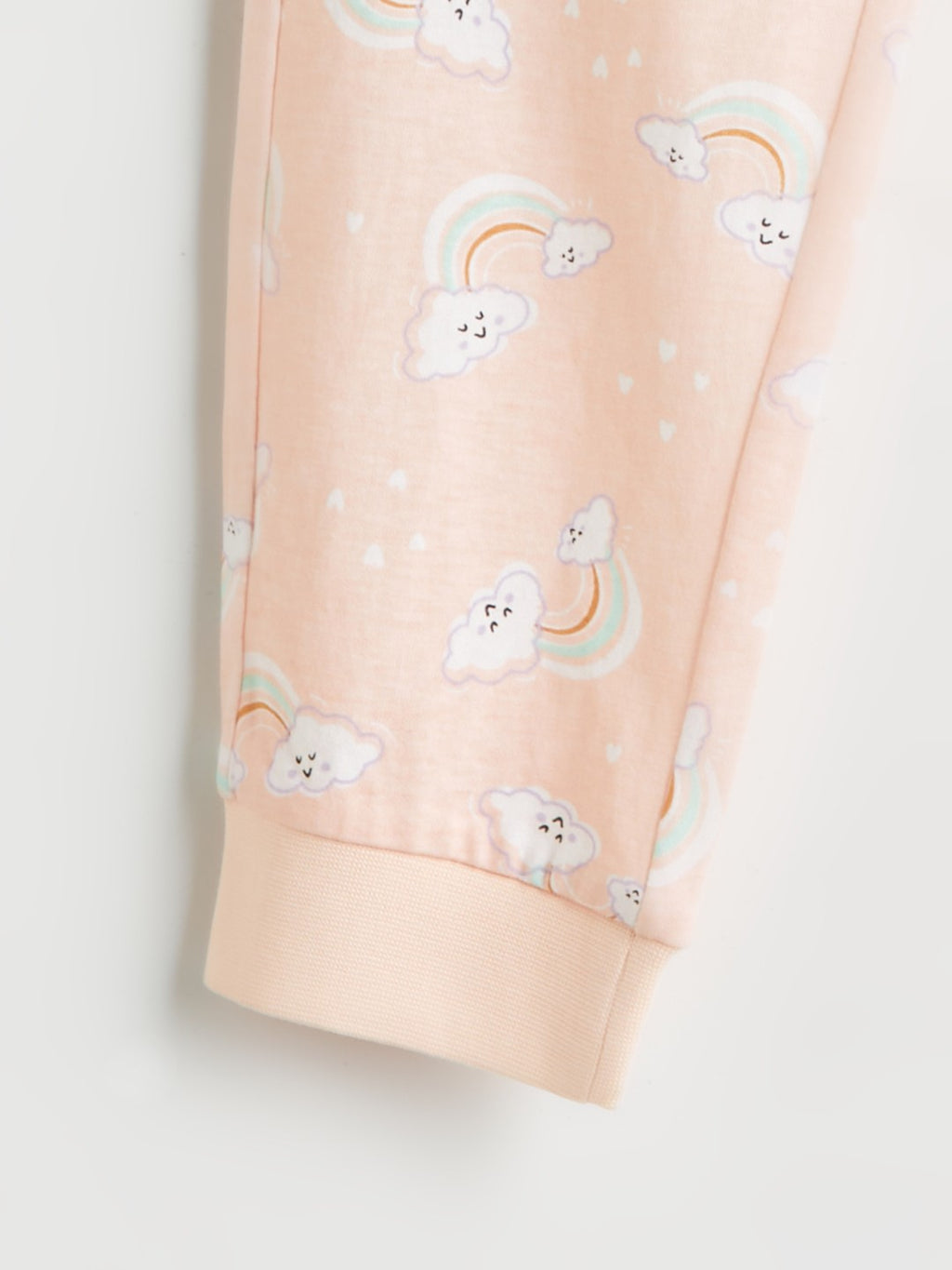 LCW Kids Ecru Crew Neck Girls Pajama Set