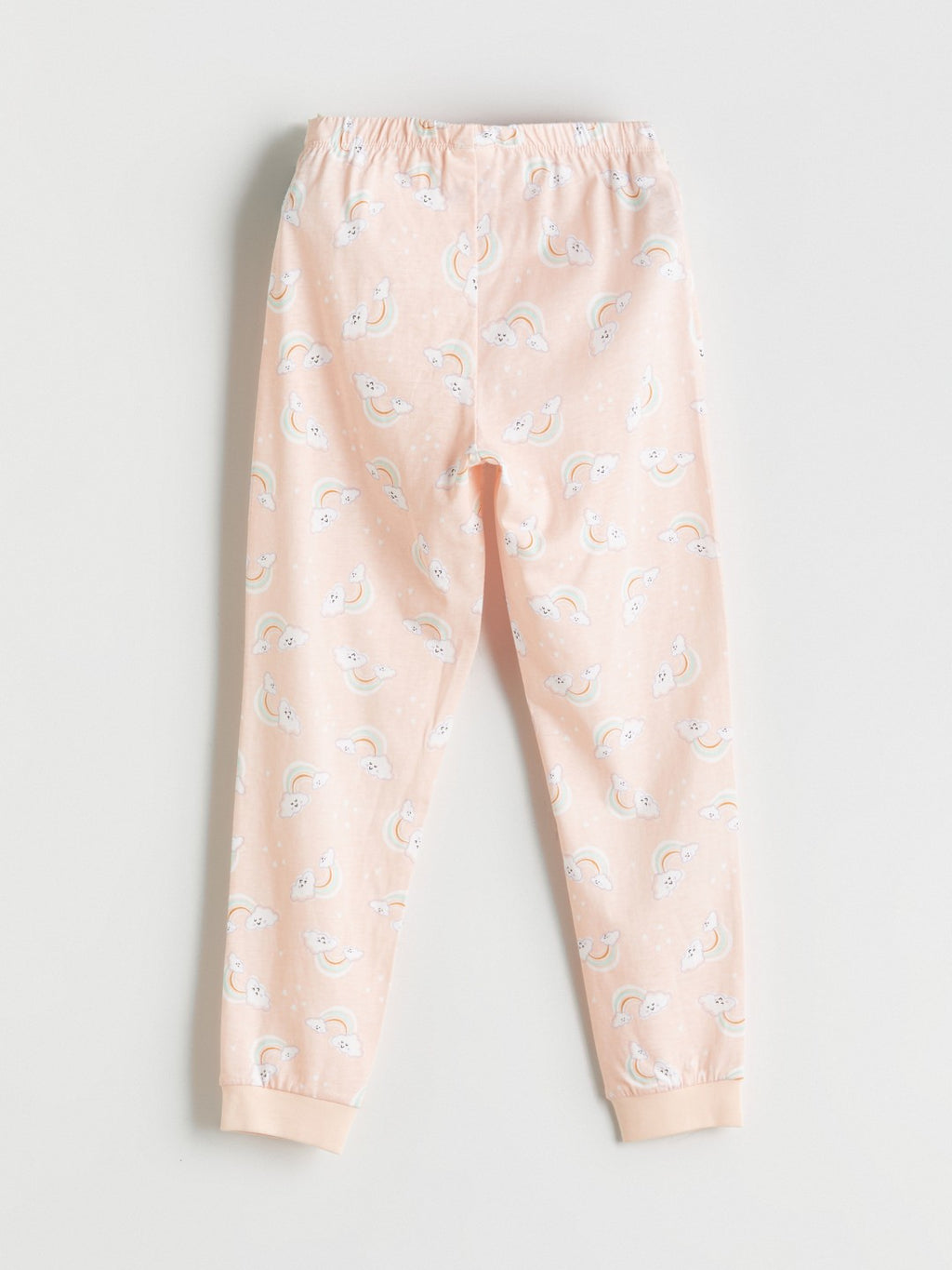 LCW Kids Ecru Crew Neck Girls Pajama Set