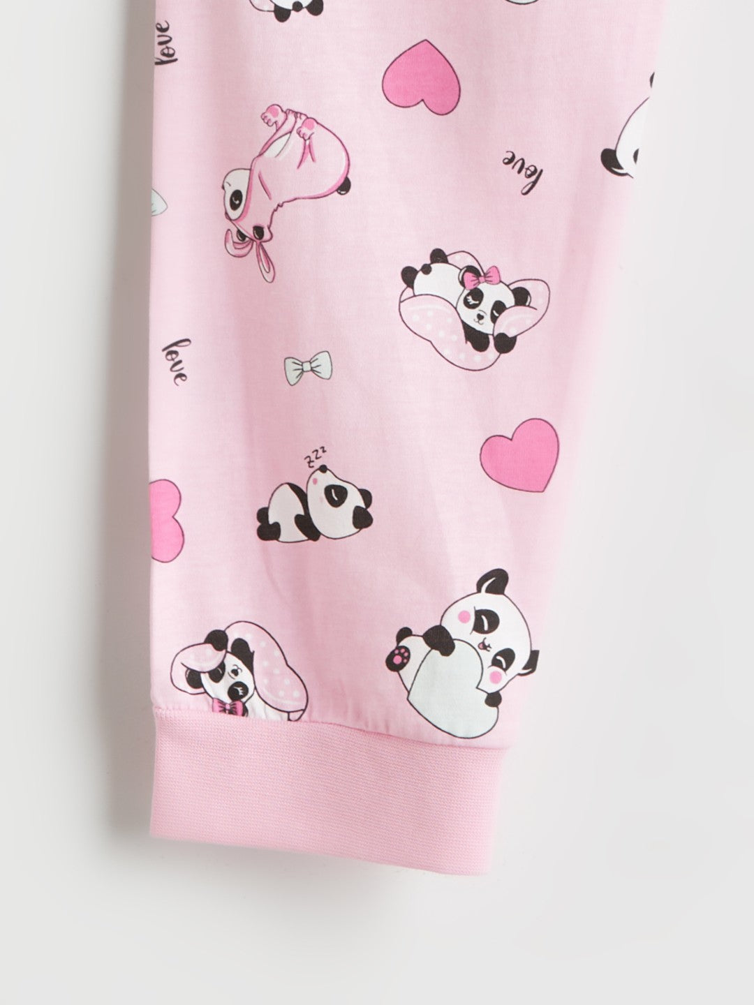 LCW Kids Turquoise Crew Neck Girls Pajama Set