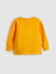 LCW Kids Orange Crew Neck Boys Pajama Set