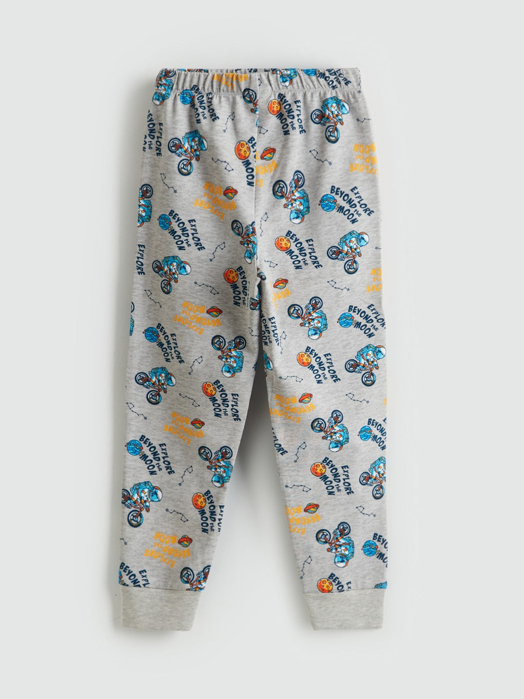 LCW Kids Orange Crew Neck Boys Pajama Set