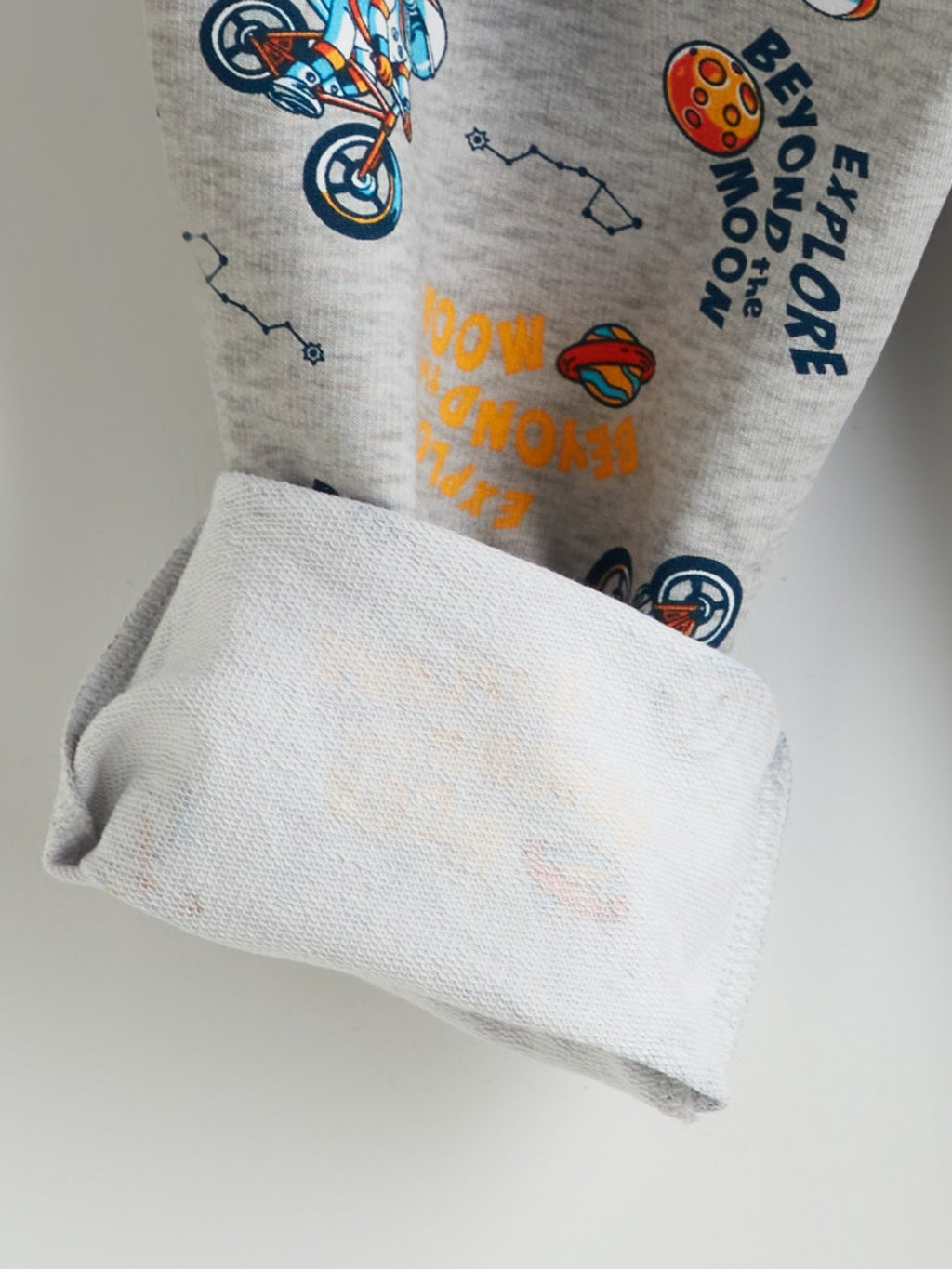 LCW Kids Orange Crew Neck Boys Pajama Set