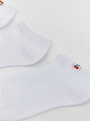 LCW Kids White Girls Booties Socks 5-Pack