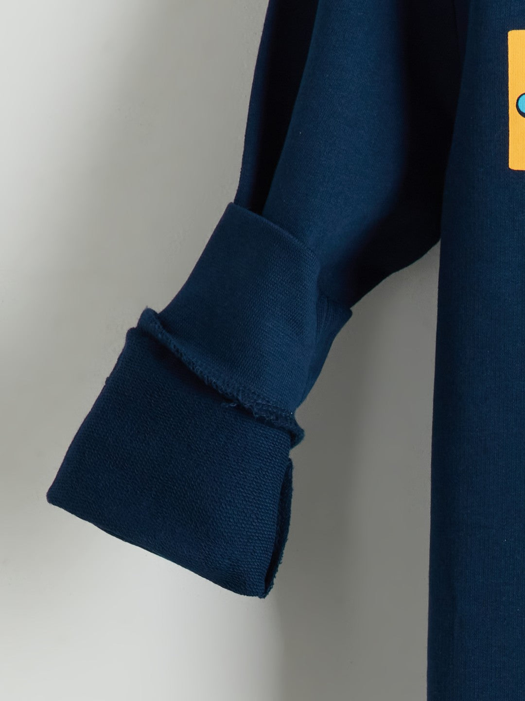 LCW Dream Navy Blue Crew Neck Printed Boys Pajama Set