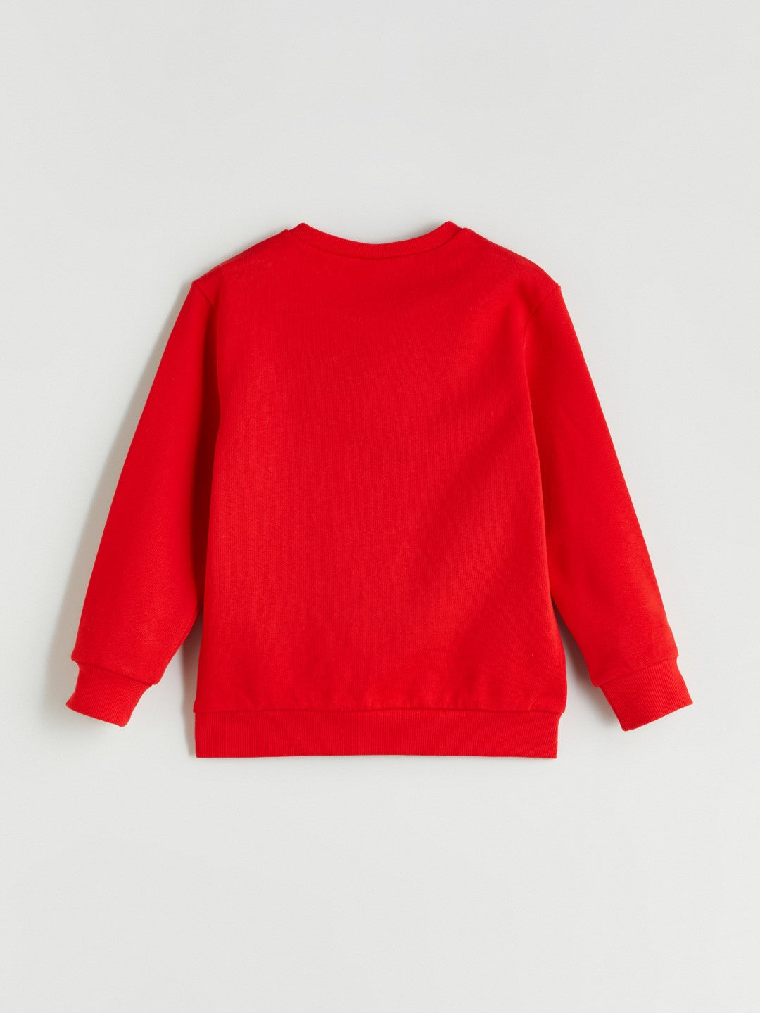 LCW Kids Red Crew Neck Printed Long Sleeve BoyS Sweatshirt