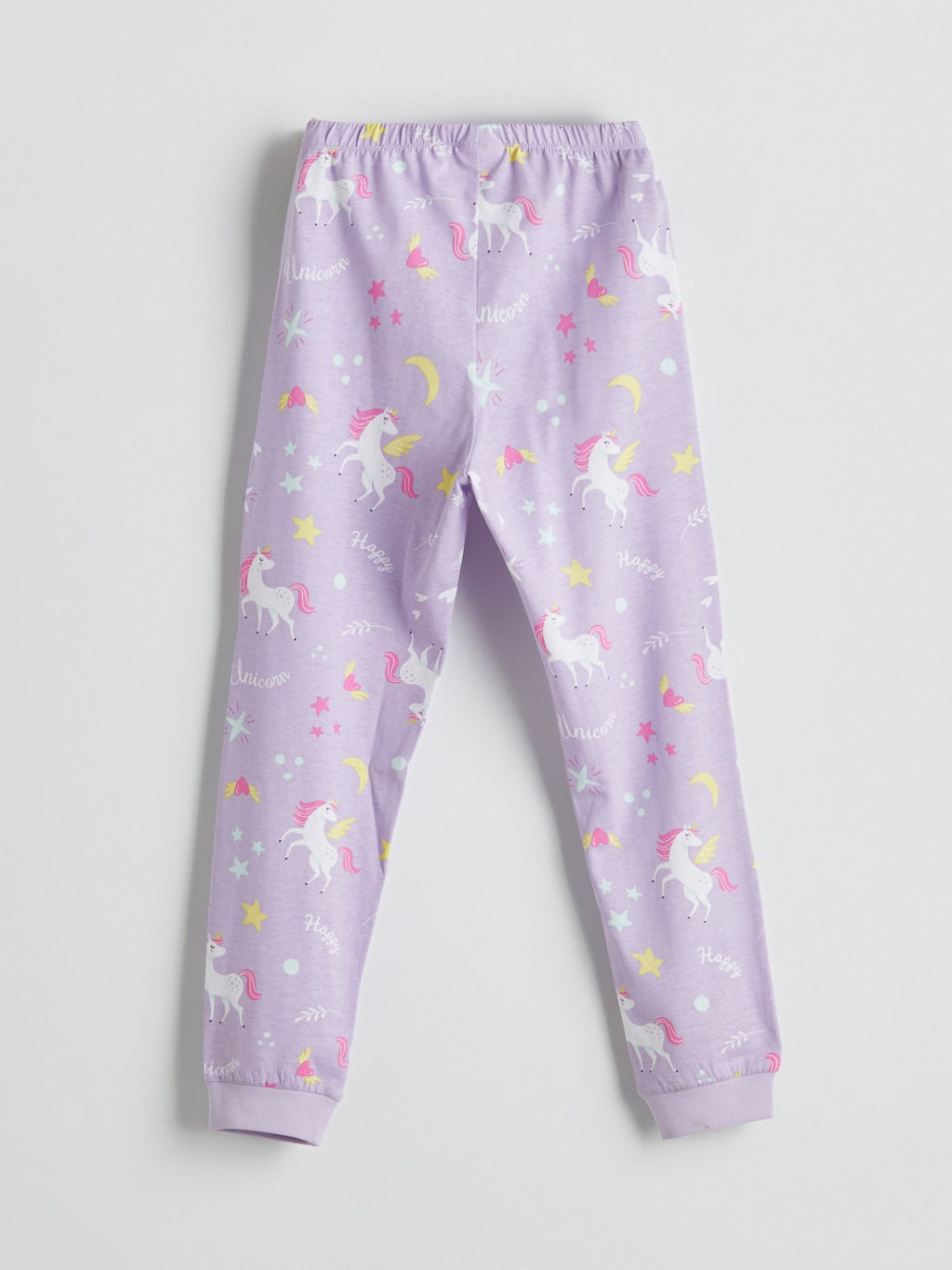 LCW Kids Ecru Crew Neck Girls Pajama Set