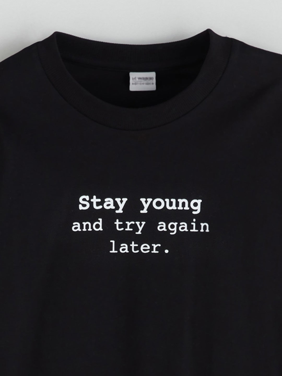 LCW Kids Black Crew Neck Boys T-Shirt