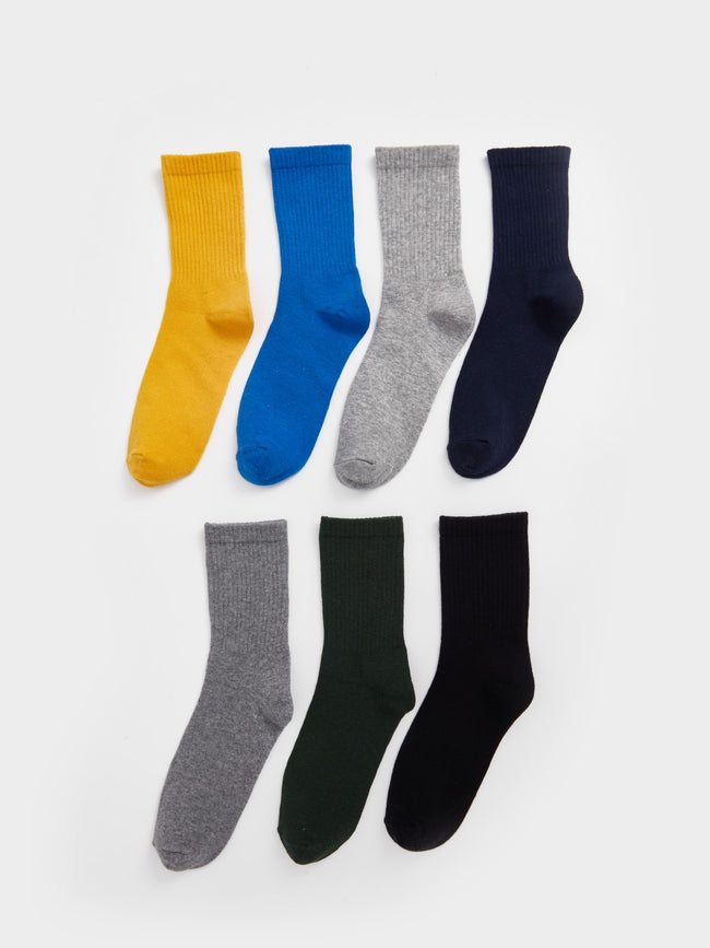 LCW Kids Basic Boys Ankle Socks 7 Pack Hover Image