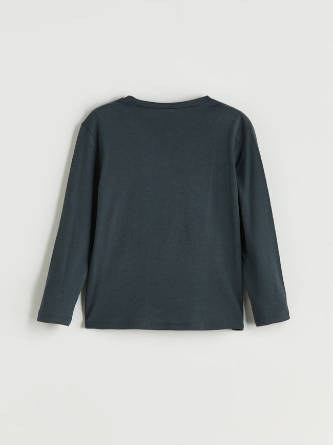 LCW Kids Anthracite Crew Neck Dinosaur Printed Boys T-Shirt Main Image