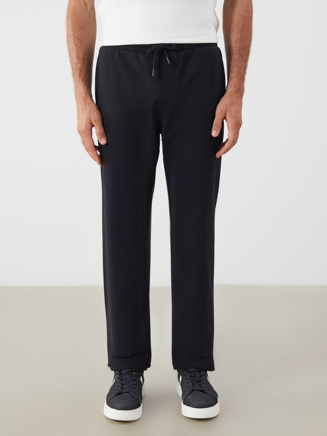 LCW Classic Black Plus Size Standard Fit Men Tracksuit Bottoms