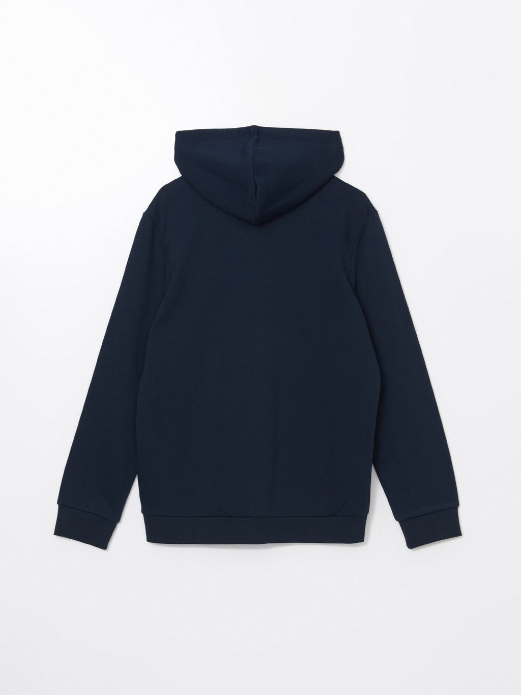 LCW Classic Navy Blue Hooded Long Sleeve Men Zippered Sweatshirt