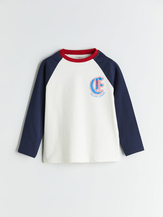 LCW Kids Ecru Crew Neck Boys T-Shirt 2-Pack Main Image