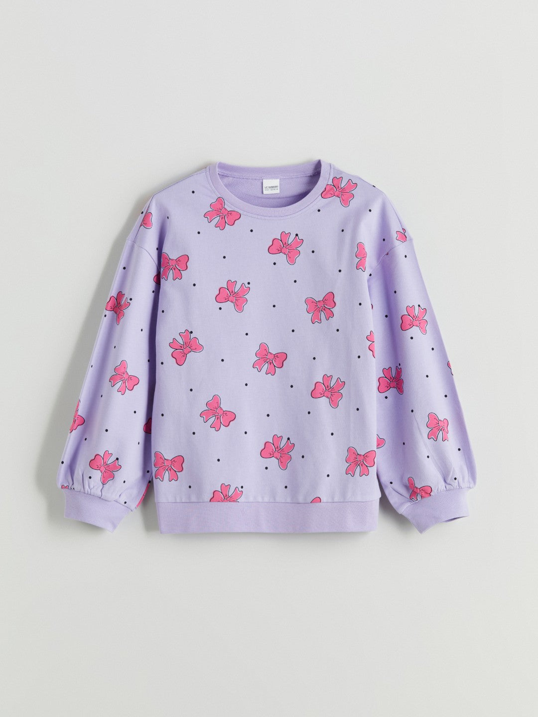 LCW Kids Lilac Crew Neck Girls Pajama Set