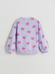 LCW Kids Lilac Crew Neck Girls Pajama Set