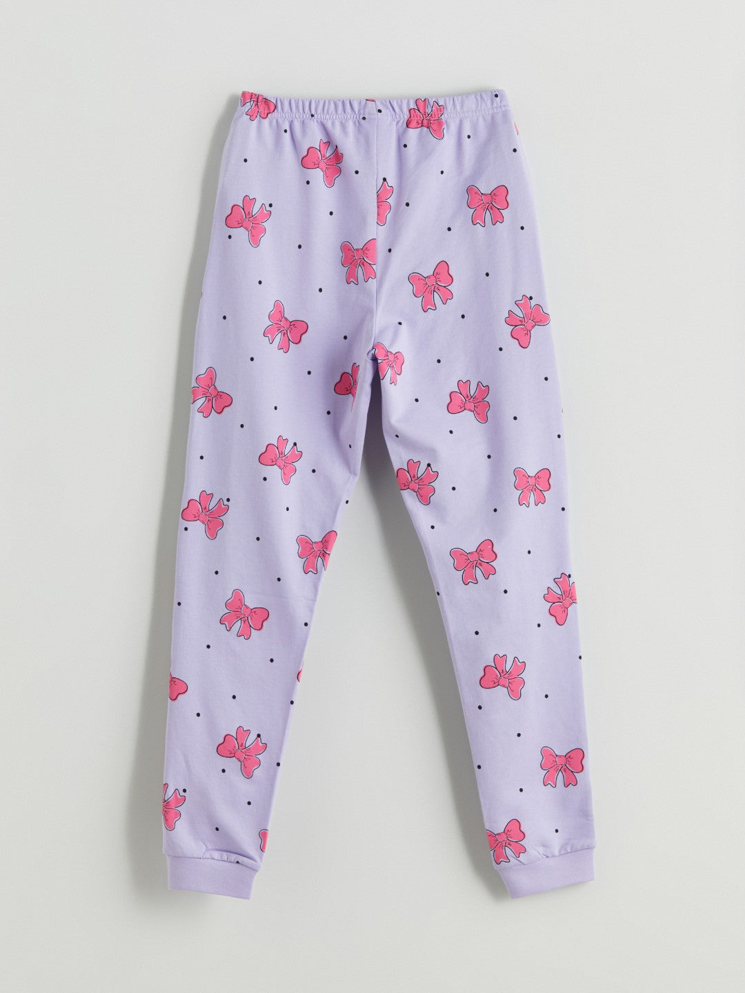 LCW Kids Lilac Crew Neck Girls Pajama Set
