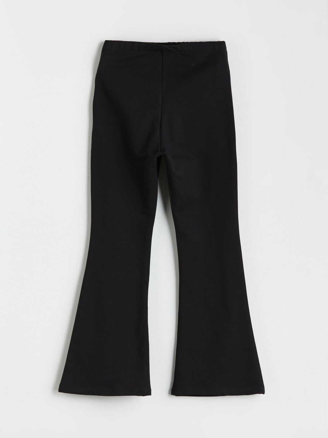 LCW Kids Black Elastic Waist Bell-Bottomed Girls Leggings