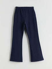 LCW Kids Black Elastic Waist Bell-Bottomed Girls Leggings