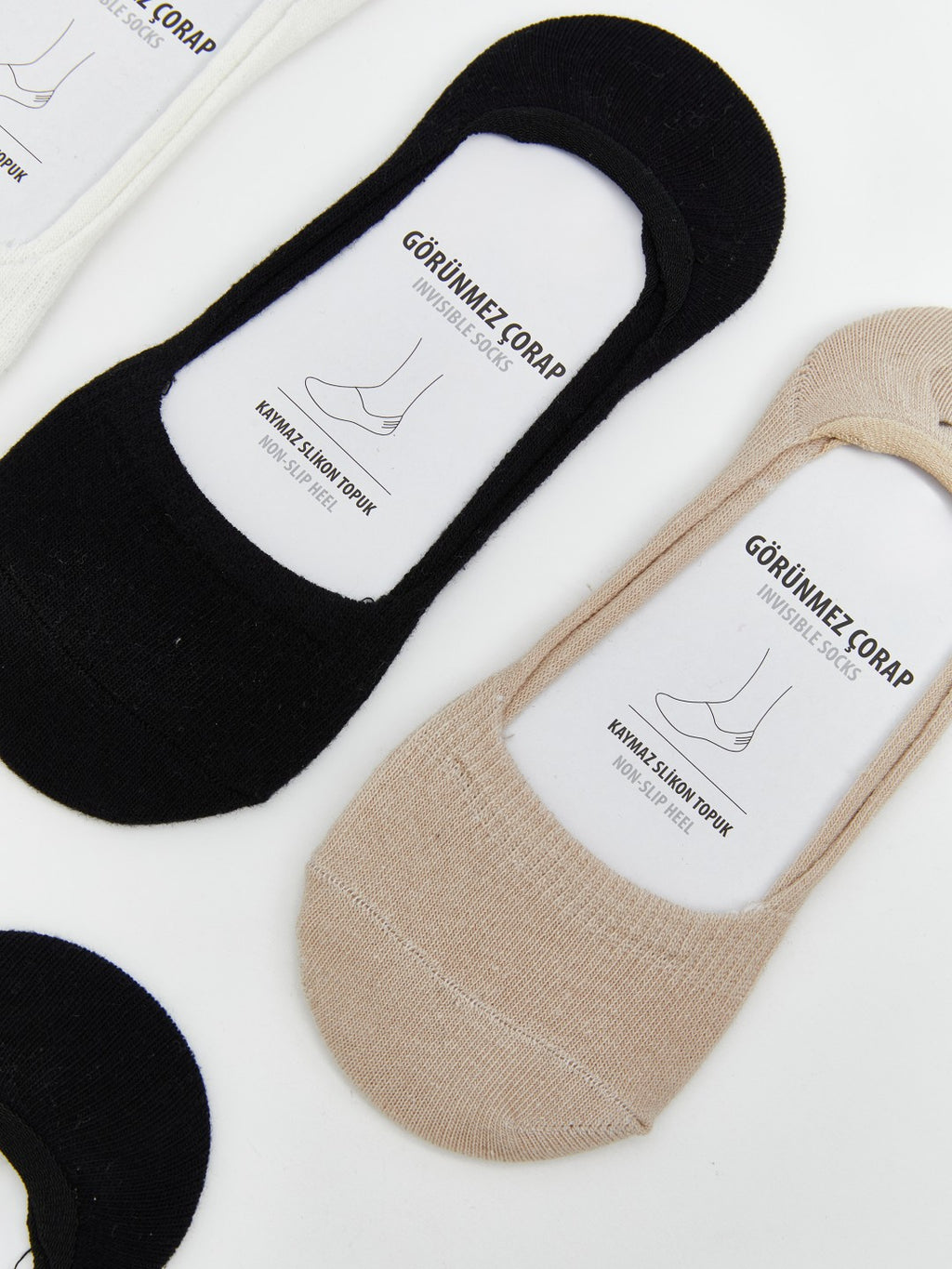 LCW Dream White Women Plain Ballerina Socks 5-Pack