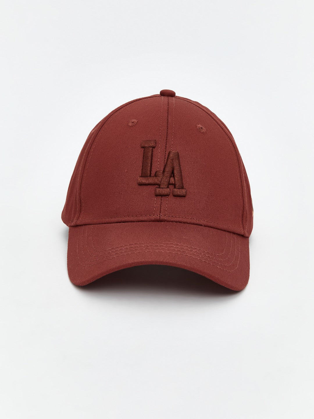 LCW Accessories Brown La Embroidered Men Cap Hat