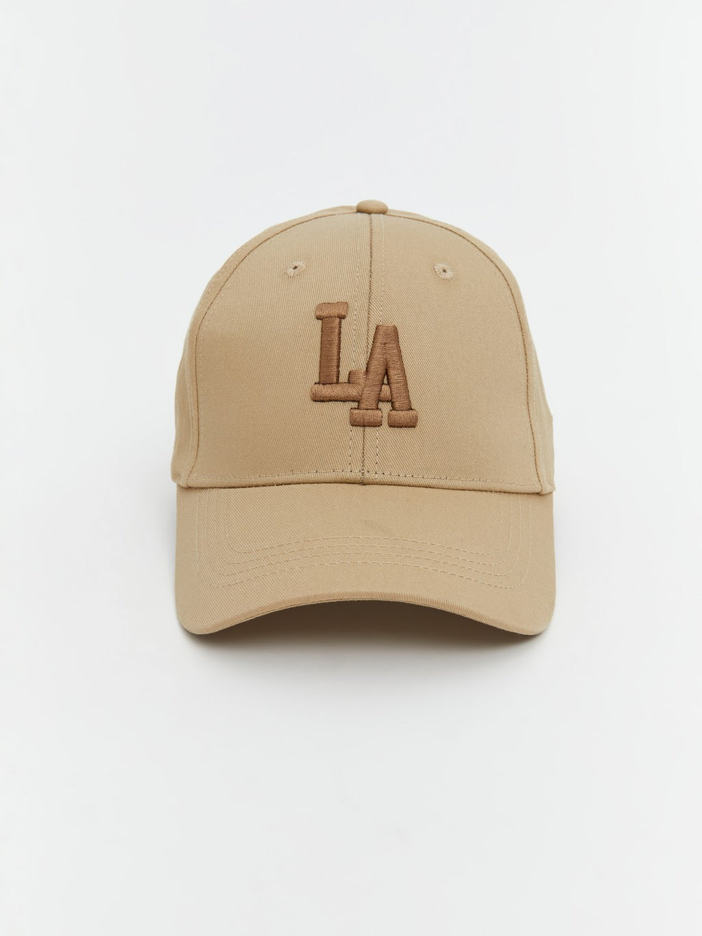 LCW Accessories Brown La Embroidered Men Cap Hat