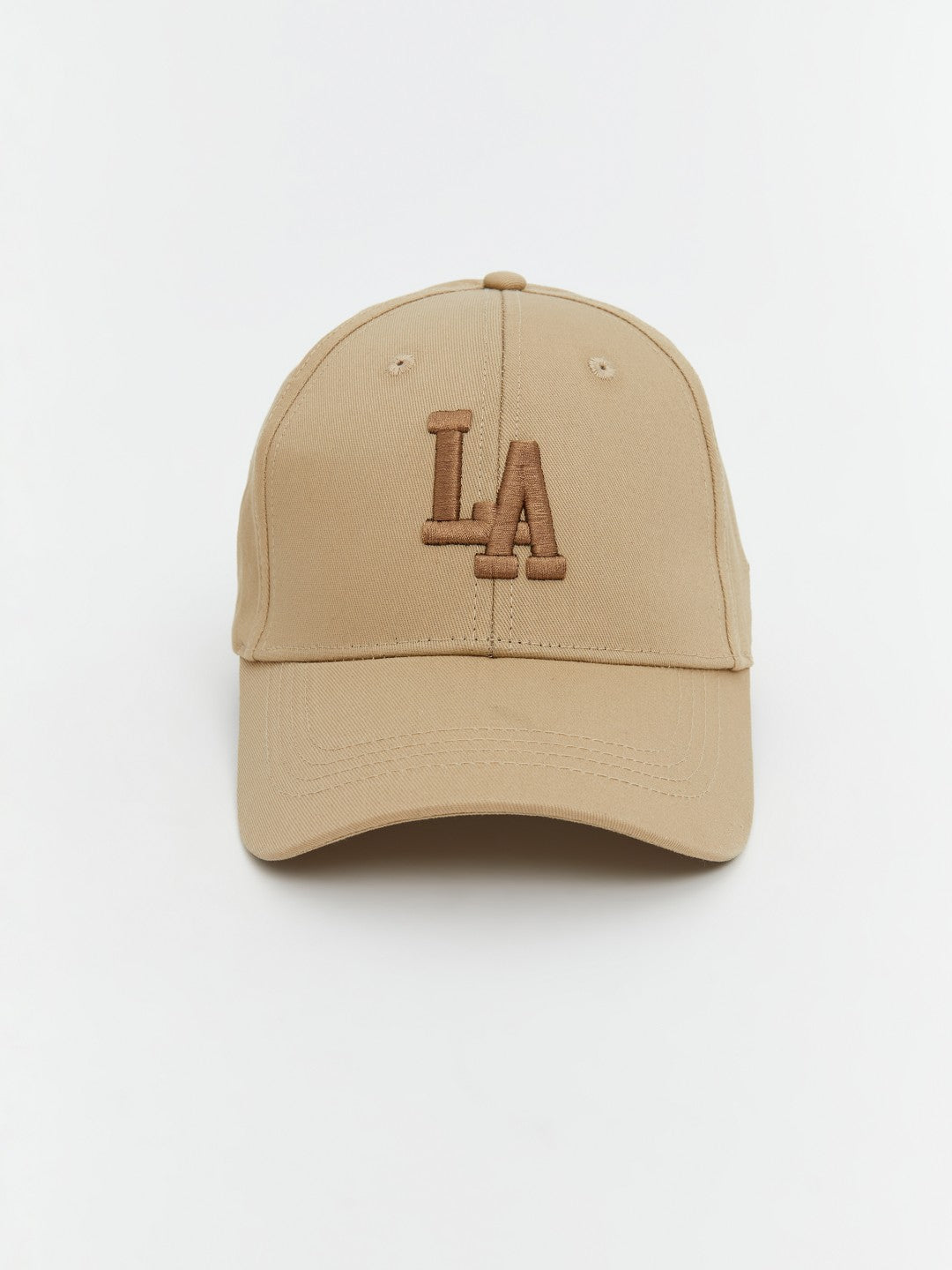 LCW Accessories Brown La Embroidered Men Cap Hat