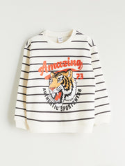LCW Kids Crew Neck Striped Boys Sweatshirt