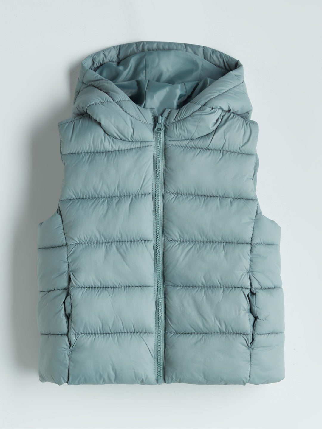 LCW Kids Green Hooded Girls Puffer Vest