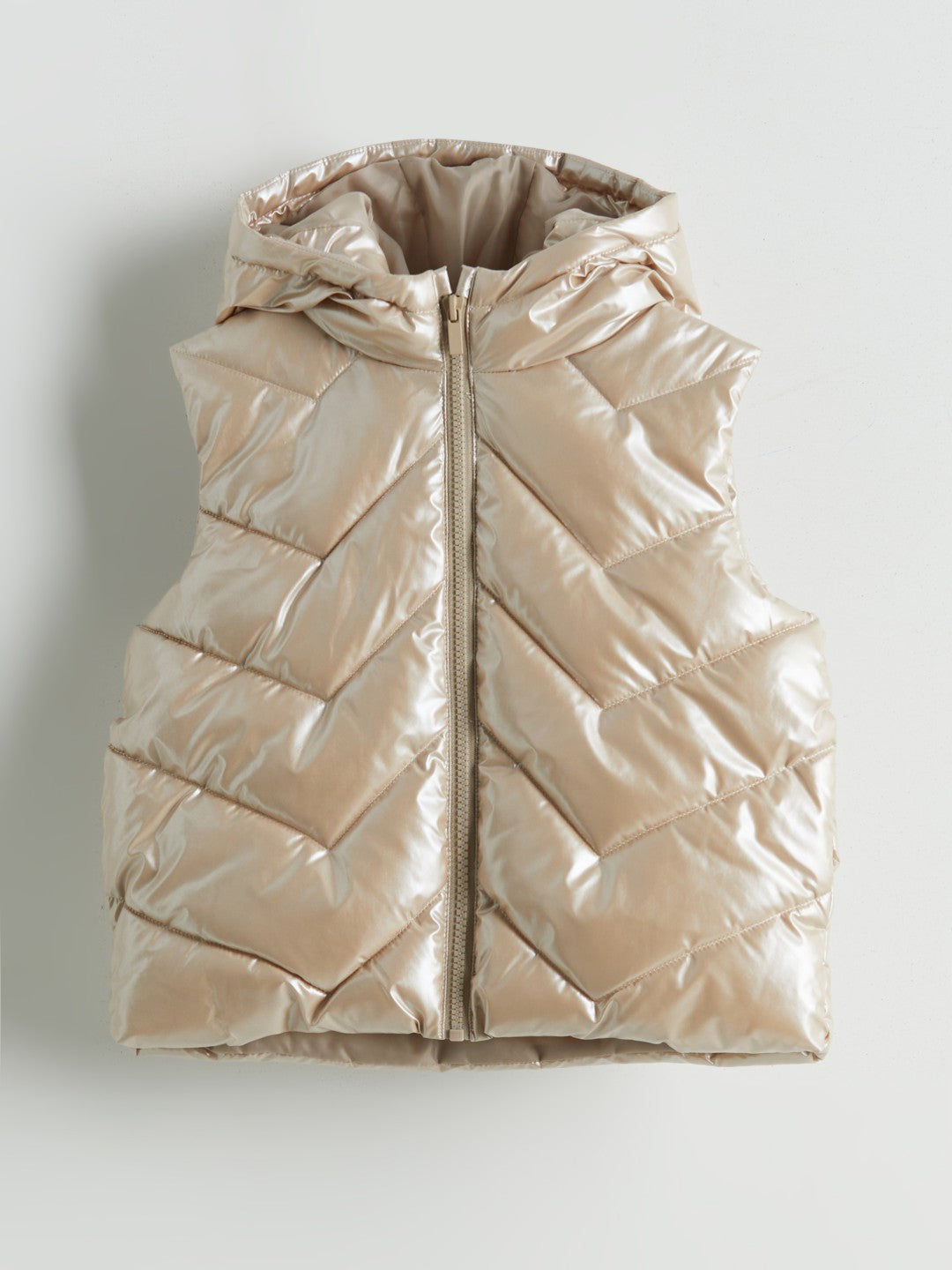 LCW Kids Gray Hooded Girls Puffer Vest