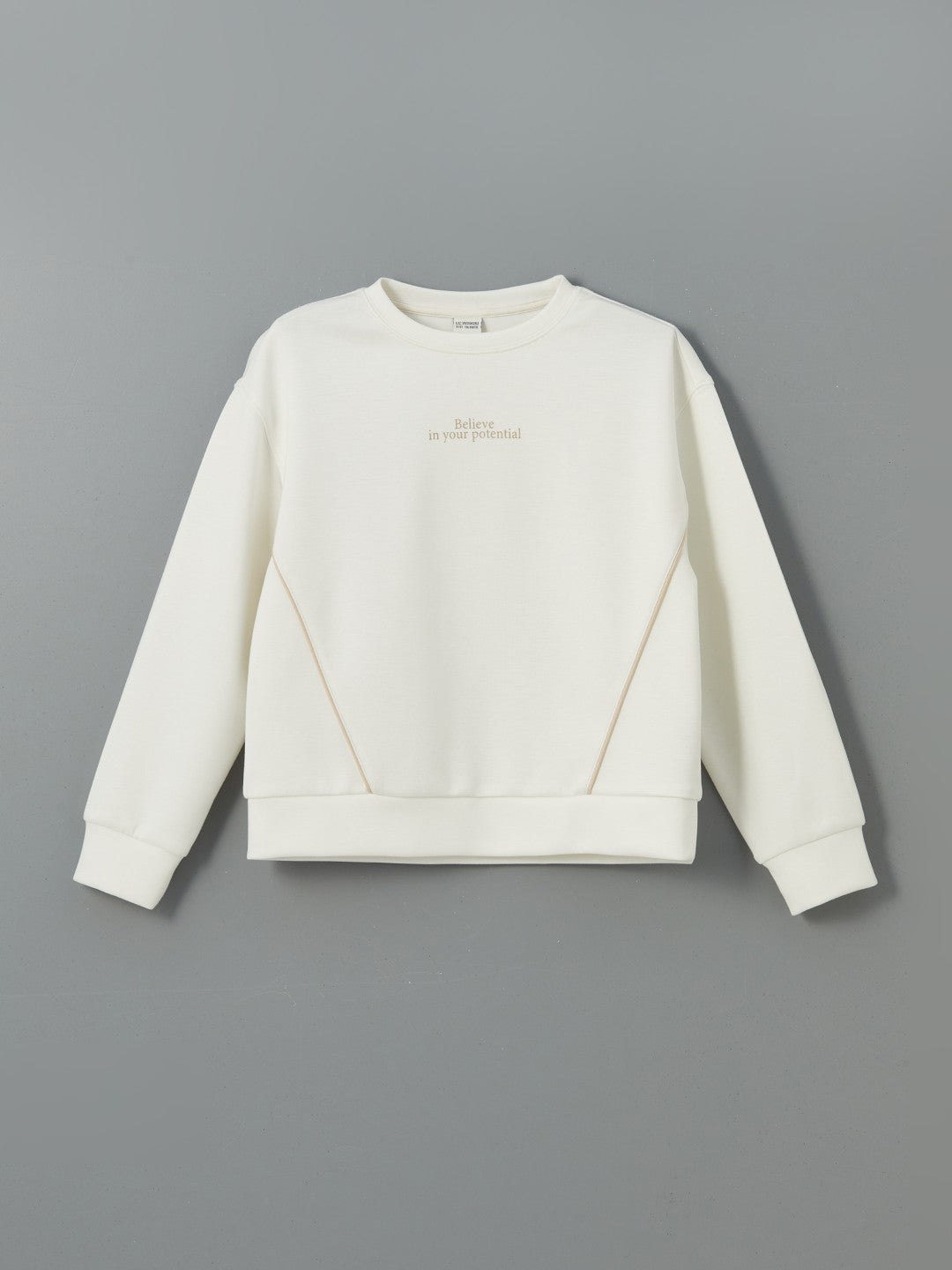 LCW Kids Crew Neck Girls Sweatshirt And Leggings