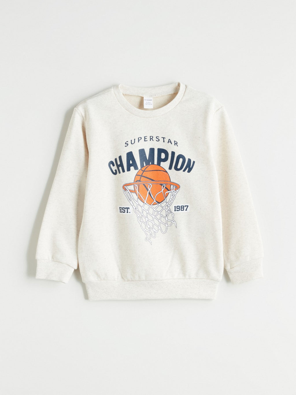 LCW Kids Orange Crew Neck Printed Boys Sweatshirt 2-Pack