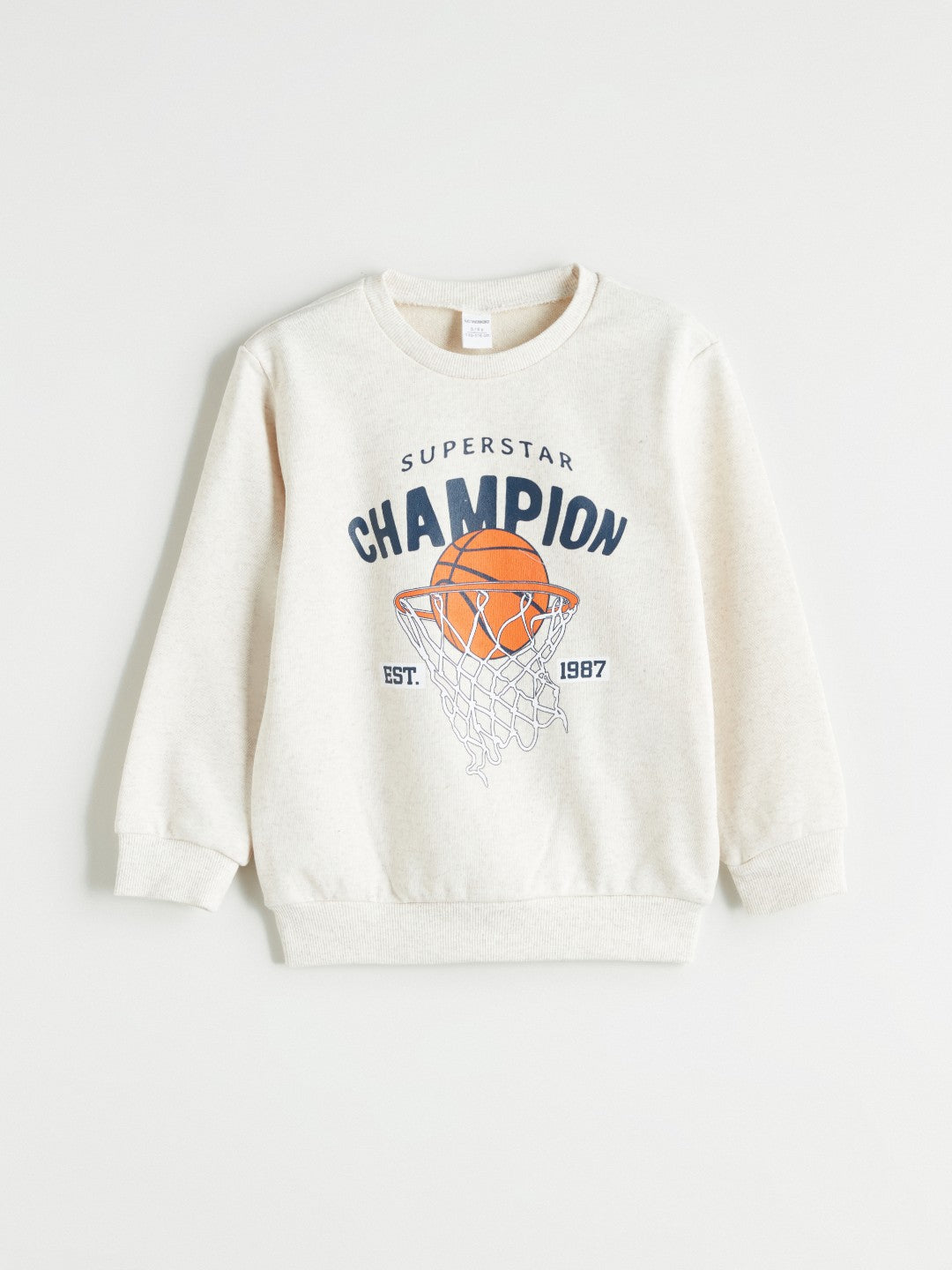 LCW Kids Orange Crew Neck Printed Boys Sweatshirt 2-Pack