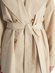 LCW Classic Khaki Double-Breasted Women Trench Coat