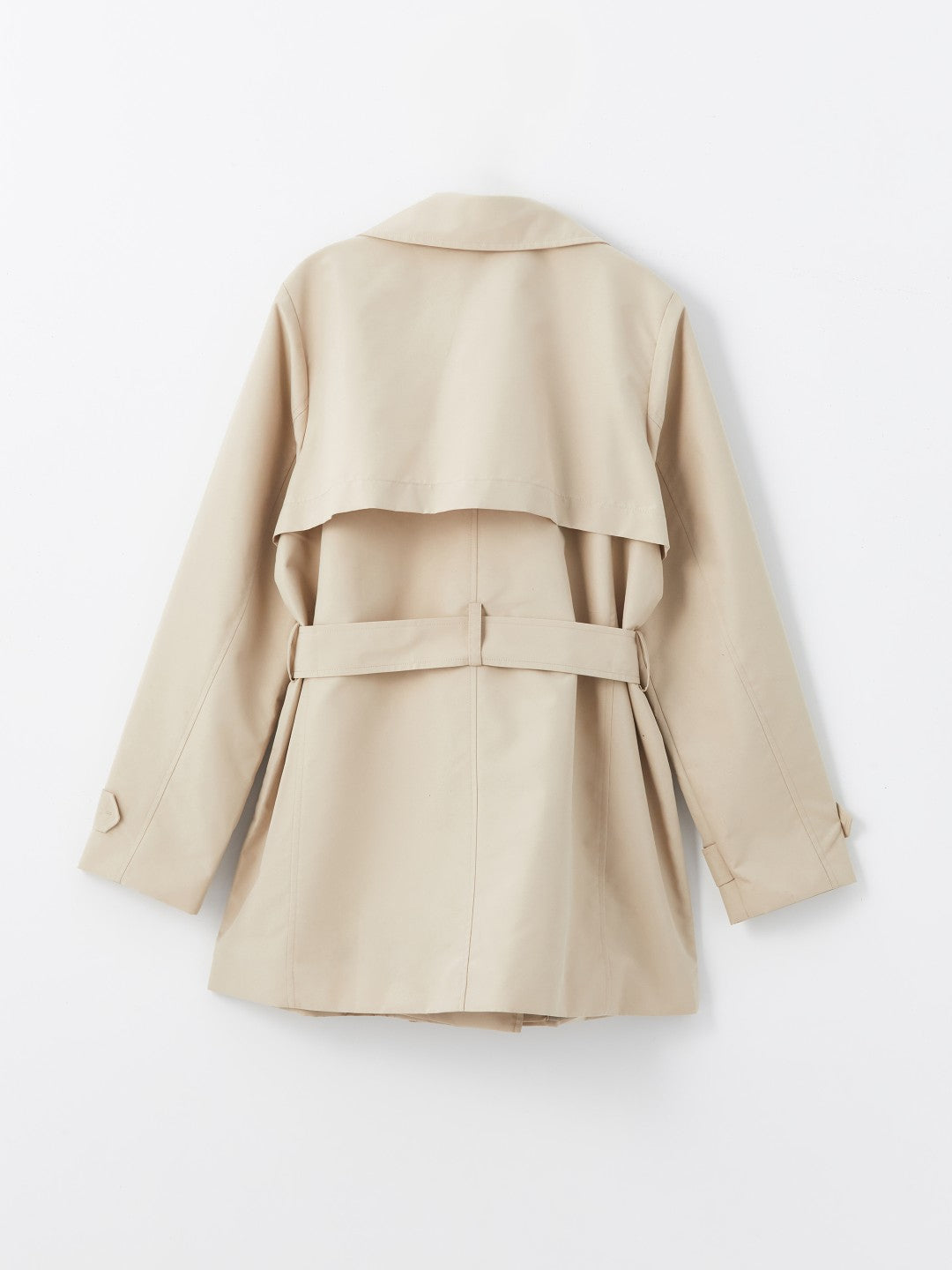 LCW Classic Khaki Double-Breasted Women Trench Coat