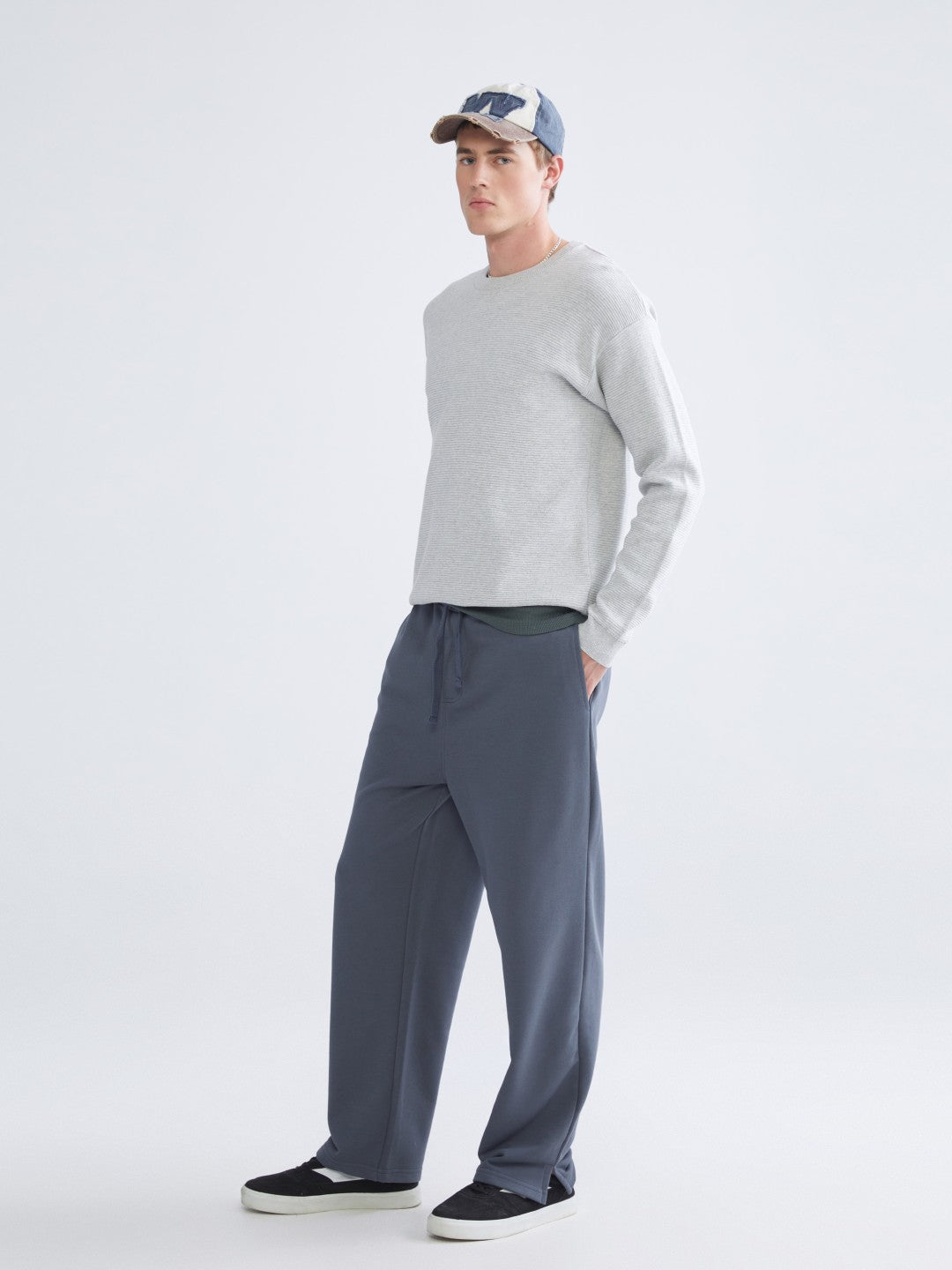 Xside Anthracite Standard Fit Men Tracksuit Bottoms