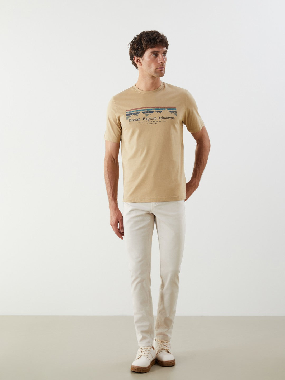 LCW Classic Crew Neck Printed Jersey Men T-Shirt