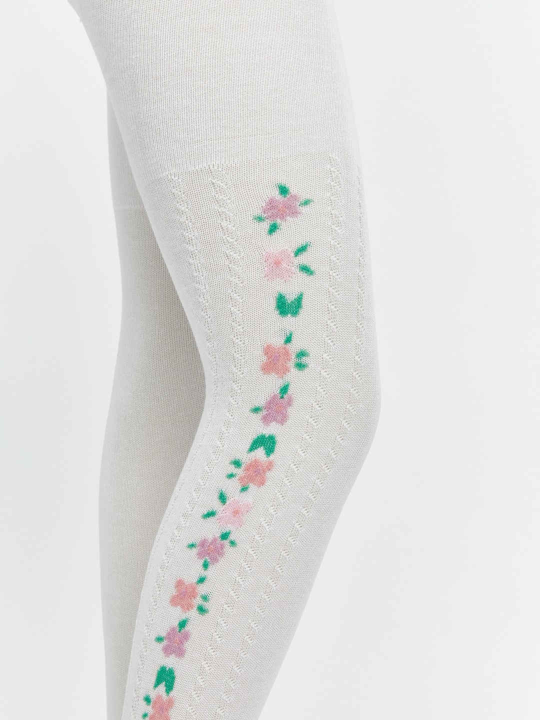 LCW Kids Ecru Girls Tights 2-Pack