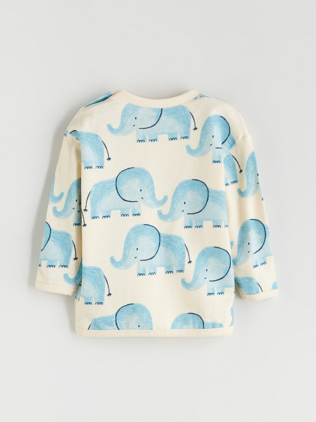 LCW Baby Ecru Printed Baby Boy Sweatshirt And Tracksuit Bottom 2-Pack