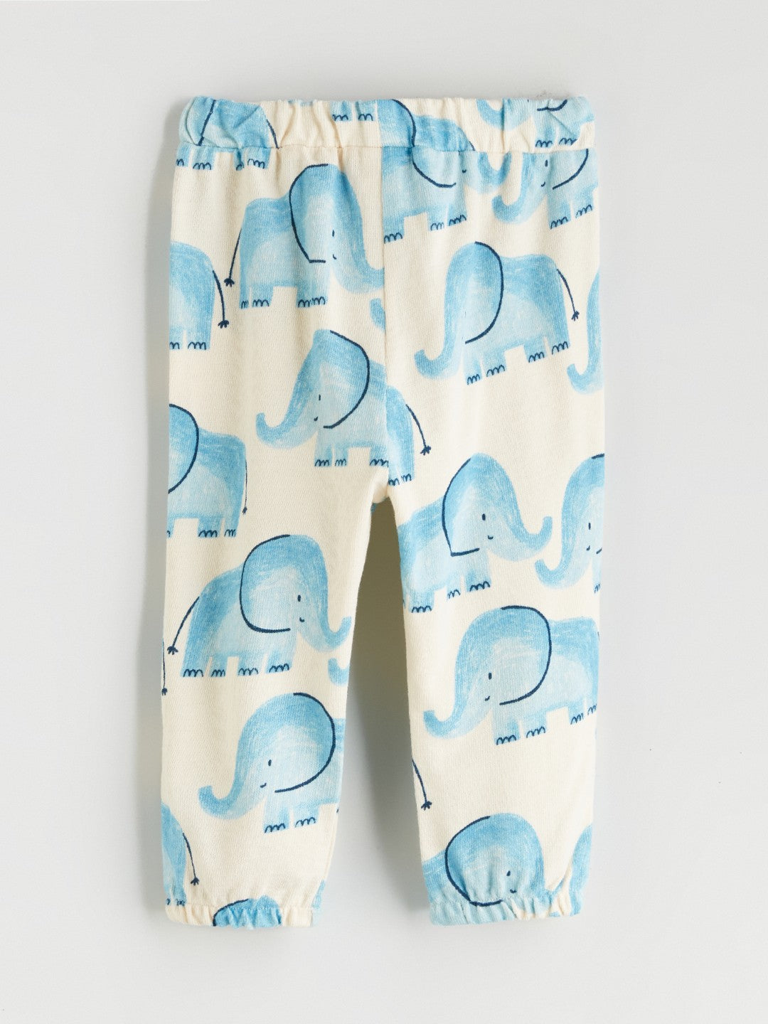 LCW Baby Ecru Printed Baby Boy Sweatshirt And Tracksuit Bottom 2-Pack