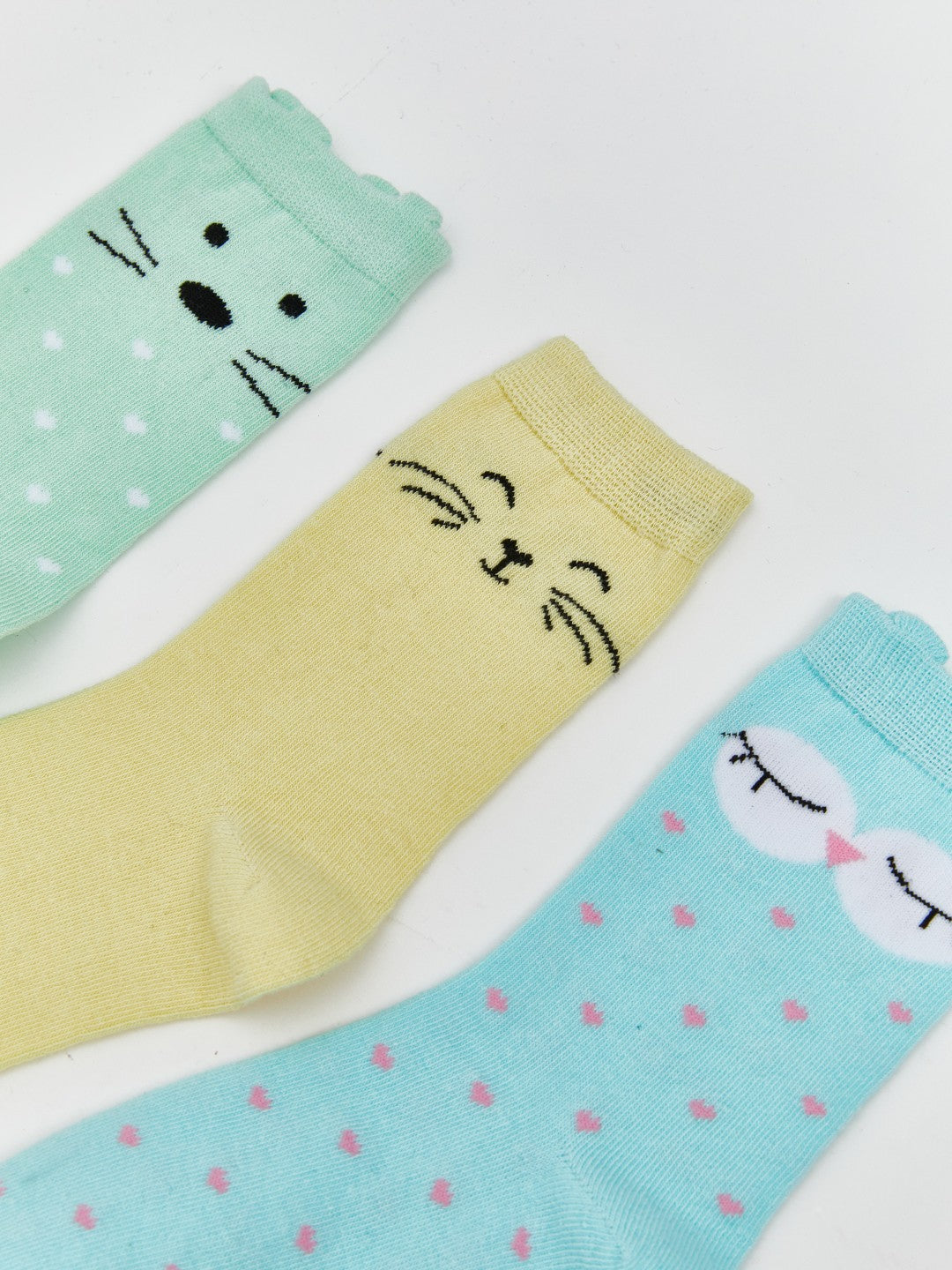 LCW Kids Pink Patterned Girls Ankle Socks 5-Pack