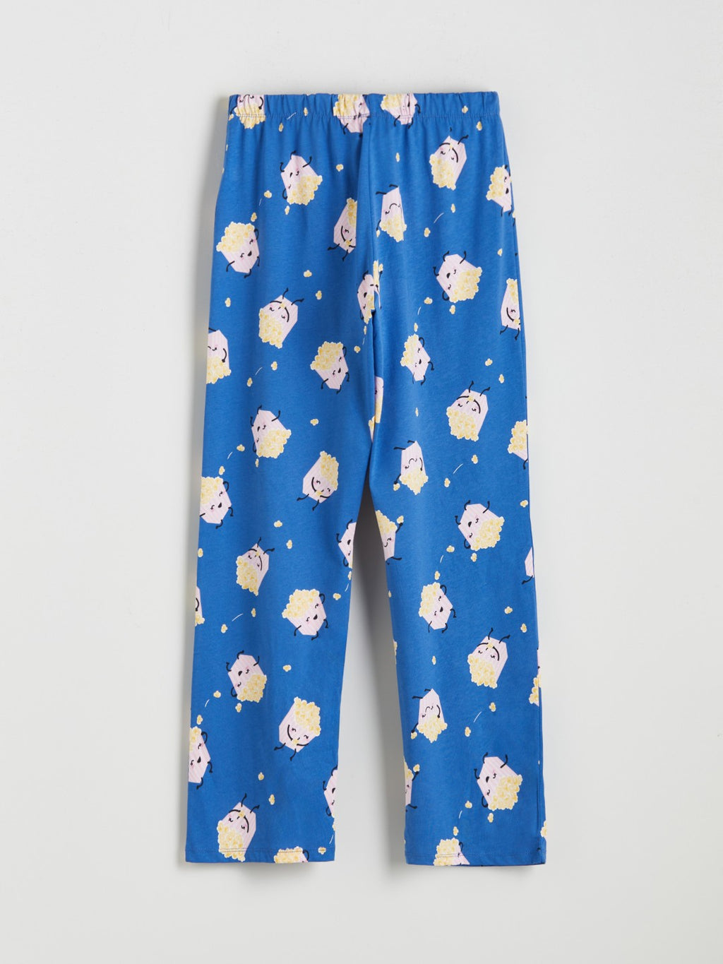 LCW Young Blue Shirt Collar Printed Women Pajama Set