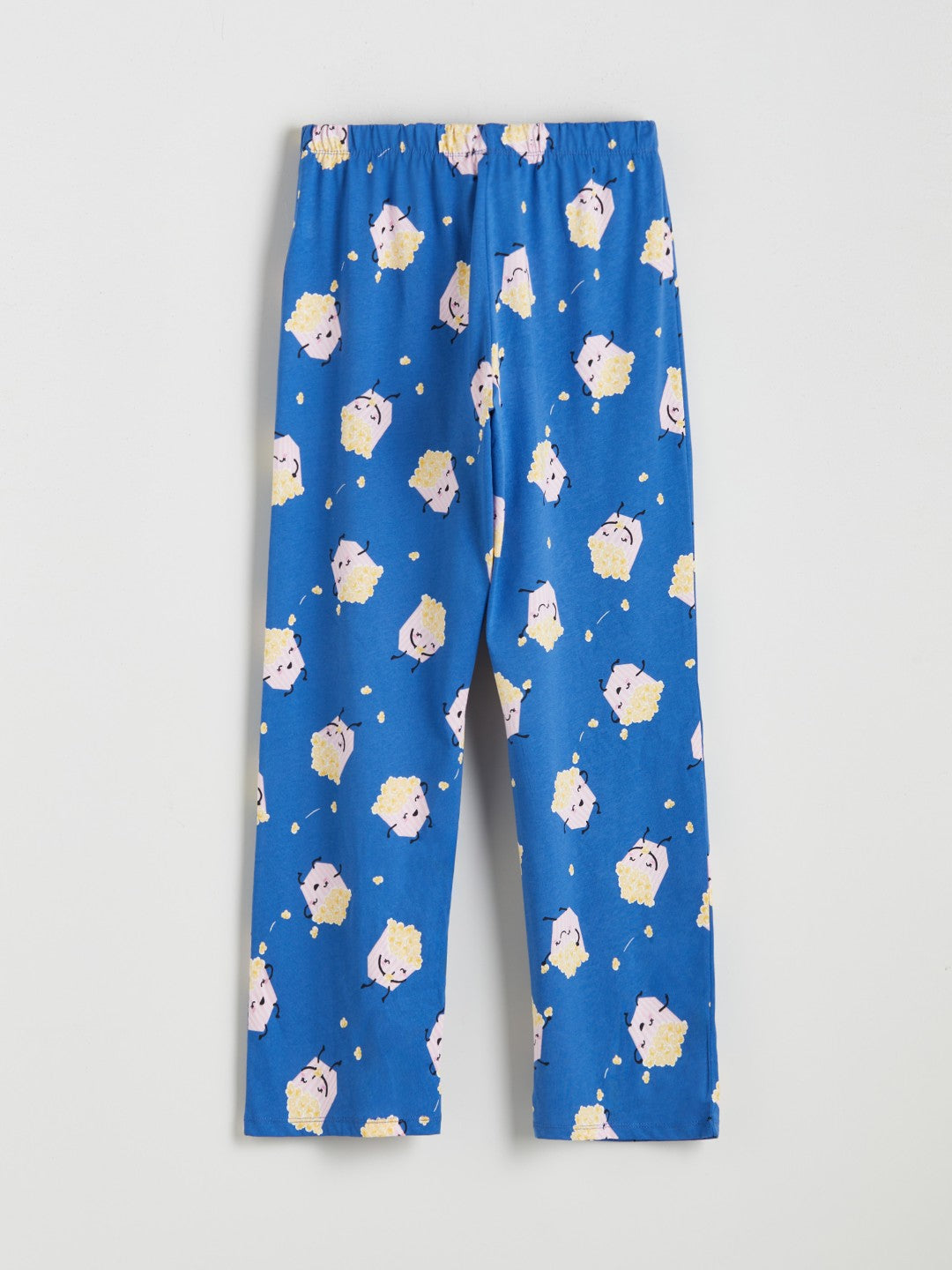 LCW Young Blue Shirt Collar Printed Women Pajama Set