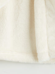 LCW Baby Ecru Baby Collar Girl Plush Coat