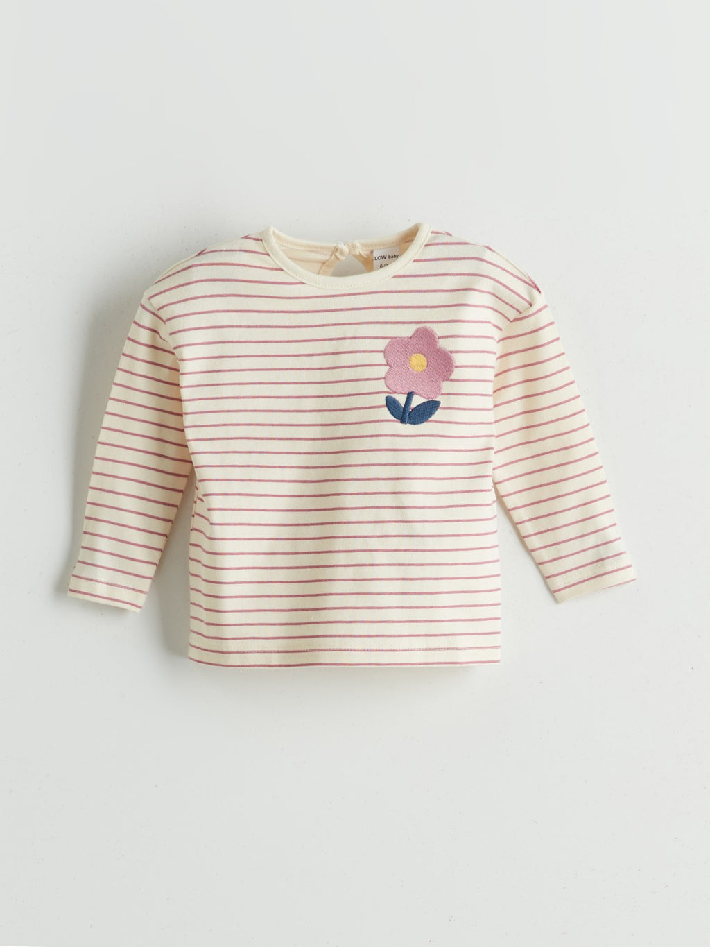 LCW Baby Ecru Crew Neck Baby Girl Blouse And Tights 2-Pack