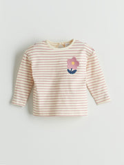 LCW Baby Ecru Crew Neck Baby Girl Blouse And Tights 2-Pack