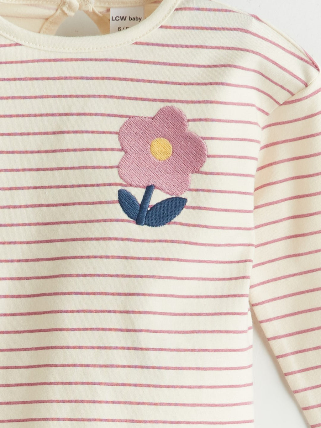 LCW Baby Ecru Crew Neck Baby Girl Blouse And Tights 2-Pack