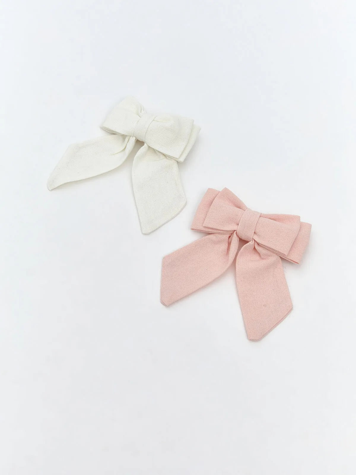 LCW Baby Ecru Bow Detailed Baby Girl Hair Clip 2-Pack